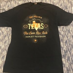 Navy Harley Davidson Texarkana Texas Shirt large